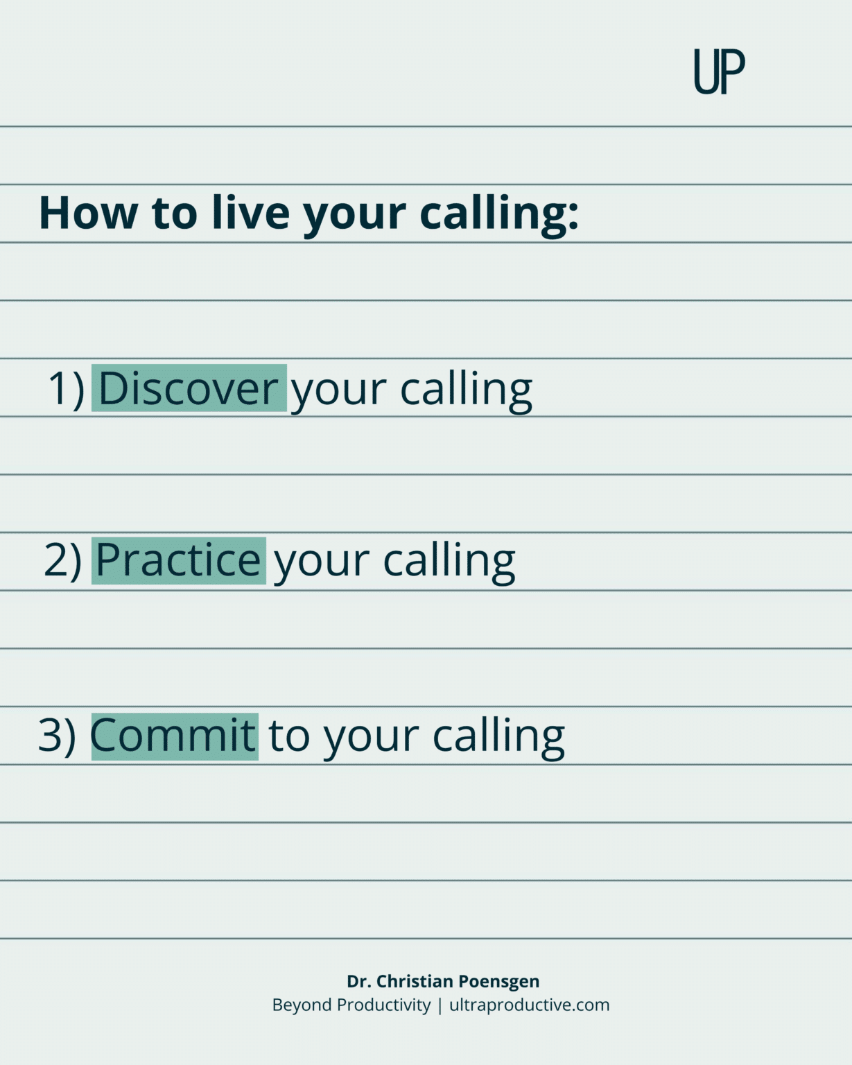 How to live your calling (3 Simple Steps) - Ultra Labs